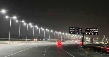 الانتهاء من أعمال إضاءة طريق الحى الإماراتى فى بورسعيد 