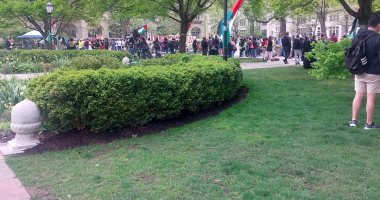 تظاهر طلاب شيكاغو تضامنا مع فلسطين بأغانى الشيخ إمام 