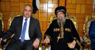 محافظ سوهاج يزور مطرانيات البلينا وجرجا لتقديم التهنئة للأقباط بعيد القيامة