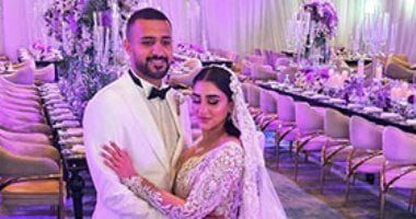 مصطفى قمر وبشرى ومحمد رجب يحضرون حفل زفاف ابنة مصطفى كامل