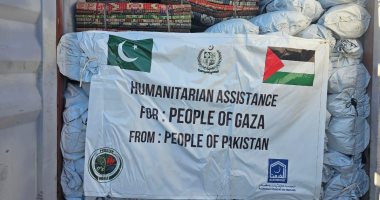 وصول شحنة سابعة من المساعدات الإنسانية الباكستانية لغزة إلى بورسعيد