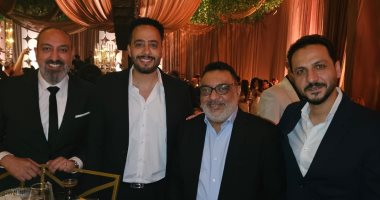 بيتر ميمى والكاتب عبد الرحيم كمال وعصام السقا يحضرون حفل زفاف ريم سامى