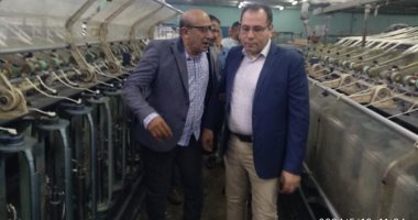 رئيس القابضة للغزل والنسيج يتفقد مصانع مصر إيران ويطالب بزيادة الإنتاج