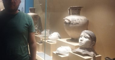 اليوم العالمى للمتاحف.. شاهد الآثار  بمتحف المنيا "فيديو"