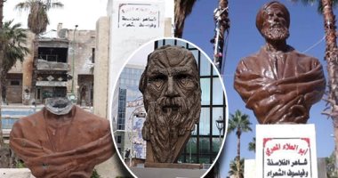 أبو العلاء المعري بين تمثالين .. في سوريا قطعوا رأسه وبفرنسا جعلوه غاضبًا
