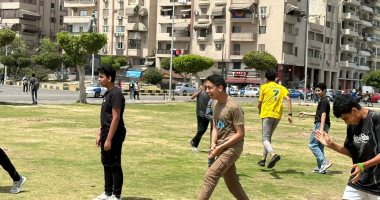 شاهد طلاب الإعدادية فى حدائق بورسعيد مع أولى ساعات إجازة نهاية العام الدراسى