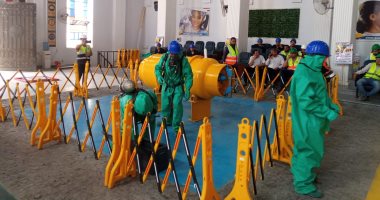 مياه سوهاج: مسابقة لتنمية مهارات السلامة والصحة المهنية للتعامل مع تسرب الكلور