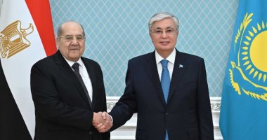 رئيس كازاخستان يشيد بمواقف الرئيس السيسي فى دعم القضية الفلسطينية