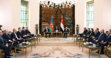 الرئيس السيسى: استعرضت مع رئيس أذربيجان جهود وقف إطلاق النار فى غزة