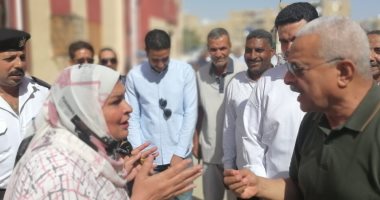 محافظ السويس يتفقد أعمال التطوير والتنسيق الحضارى بمدينة الإيمان