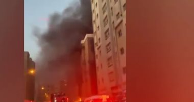 ارتفاع عدد ضحايا حريق فى أحد المبانى بالكويت إلى أكثر من 35 وفاة.. فيديو