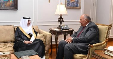 سفير السعودية لدى مصر يسلم أوراق اعتماده لوزير الخارجية