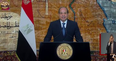 الرئيس السيسى: مصر تقف اليوم على أرض صلبة مؤسساتها راسخة يعم فيها الأمن