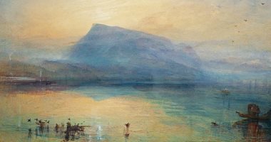 لوحات عالمية.. شروق الشمس على بحيرة لوسيرن لـ وليام تورنر