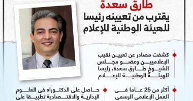 طارق سعدة يقترب من تعيينه رئيسا للهيئة الوطنية للإعلام.. إنفوجراف