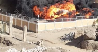 السيطرة على حريق فى محول كهرباء بطريق الخزان بمدينة أسوان