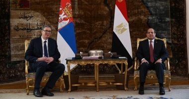 لقاء الرئيس السيسي مع نظيره الصربي