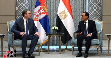 رئيس الوزراء يستقبل رئيس جمهورية صربيا بمقر الحكومة بالعاصمة الإدارية