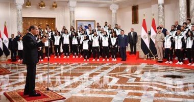 الرئيس السيسى: مصر لديها عدد سكان كبير والفرصة سانحة ليكون لدينا لاعبون دوليون متميزون