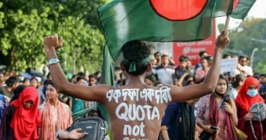 إحراق مقر التليفزيون فى بنجلاديش احتجاجا على نظام الحصص بالوظائف الحكومية