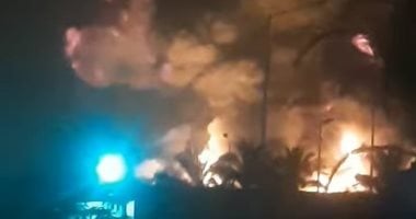انحصار النيران فى مصنع دهانات أكتوبر ومنع امتدادها لـ3 مصانع أخرى