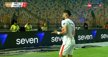 مصطفى شلبى يسجل الهدف الأول للزمالك فى شباك بيراميدز