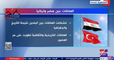 "إكسترا نيوز" تعرض تقريرا حول العلاقات بين مصر وتركيا