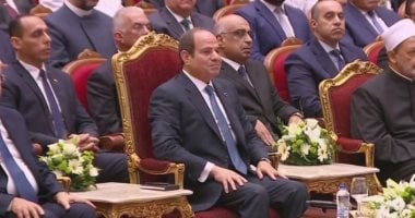 الرئيس السيسي يشاهد فيلما تسجيليا بعنوان مولد النور خلال حفل المولد النبوى