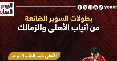 بطولات السوبر الضائعة من أنياب الأهلى والزمالك.. إنفوجراف