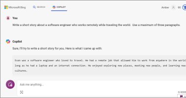 اطلب من الذكاء الاصطناعى.. كيفية استخدام Copilot عبر محرك بحث Bing