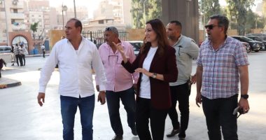 نائب محافظ الجيزة تتفقد التجهيزات النهائية لمشروع الموقف الحضارى بمنطقة كوبرى الصحابة هند عبد الحليم نائب محافظ الجيزة