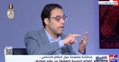 أحمد كامل بحيرى: تطبيق النظام الانتخابى الأمريكى فى مصر لن يكون ملائما