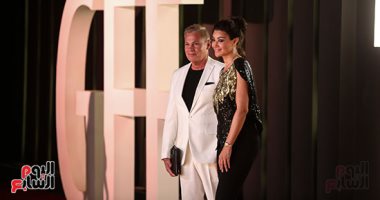 أروى جودة وخطيبها الإيطالى فى عرض فيلم "196 متر" بمهرجان الجونة.. صور 