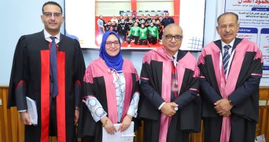 مناقشة أول دكتوراه بالتغذية العلاجية للاعبى منتخب كرة اليد بجامعة المنصورة
