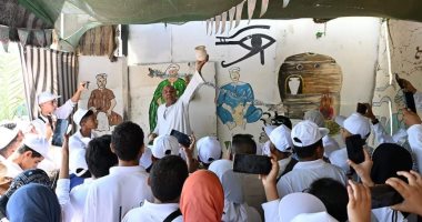 ثقافة الأقصر تدعم أطفال مشروع أهل مصر بجولة للتعرف على صناعة الألباستر.. صور