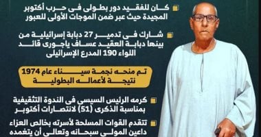 حكاية البطل الراحل محمد المصرى صائد الدبابات.. والقوات المسلحة تنعيه "فيديو"