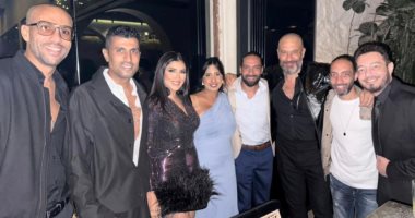 محمد سامى ومى عمر وماجد المصرى في خطوبة خالد أحمد كمال وعروسته مها