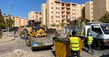 جهاز أكتوبر الجديدة ينظم حملة لإزالة مخالفات البناء بالمدينة