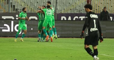 المصرى البورسعيدى ينهى الشوط الأول متقدما على الزمالك بهدف فى الوقت القاتل.. صور 