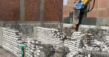 إزالة فورية لـ6 حالات تعد بالبناء على أراض زراعية فى أسيوط