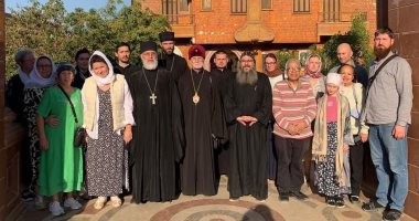 وفد الكنيسة الروسية الأرثوذكسية يزور الدير الأبيض بسوهاج