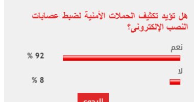 92% من القراء يطالبون بتكثيف حملات ضبط عصابات النصب الإلكترونى