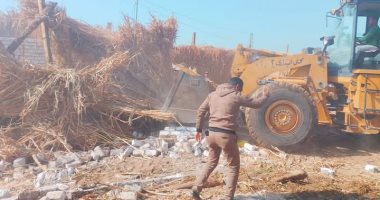 إزالة 19 حالة تعدى على أراضى زراعية وأملاك دولة بمركزى البدارى والغنايم بأسيوط