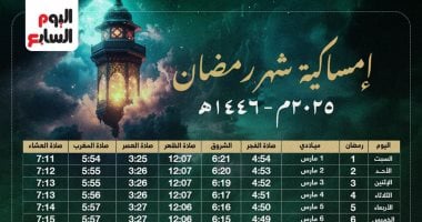 إمساكية رمضان 2025