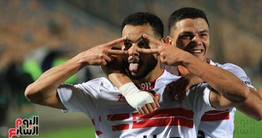 دونجا يضيف الهدف الثانى للزمالك فى شباك الاتحاد السكندرى.. صور