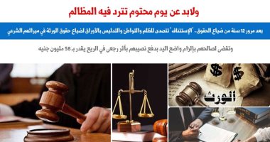 محكمة الاستئناف تتصدى للظلم والتدليس بالأوراق لضياع حقوق الورثة.. برلمانى