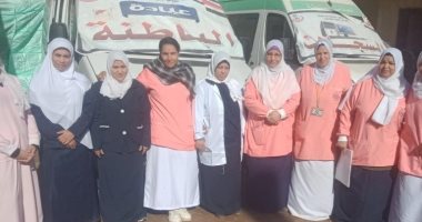 الكشف وتوفير العلاج لـ1200 حالة بقافلة للصحة وتقديم 3700 خدمة طبية ببنى سويف