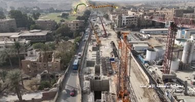 شاهد أحدث صور لمشروع المرحلة الأولى للخط الرابع لمترو الأنفاق محطة الاهرامات