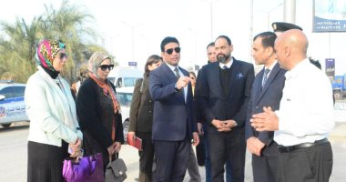 نائب محافظ سوهاج يناقش تطوير طريق سوهاج الجديدة 