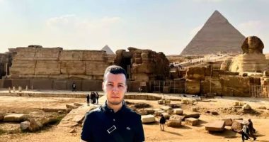 مصر حلوة فى عيون ولادها.. "محمد" يسجل أجمل لحظات اثناء زيارة الاهرامات مصر حلوة فى عيون ولادها
